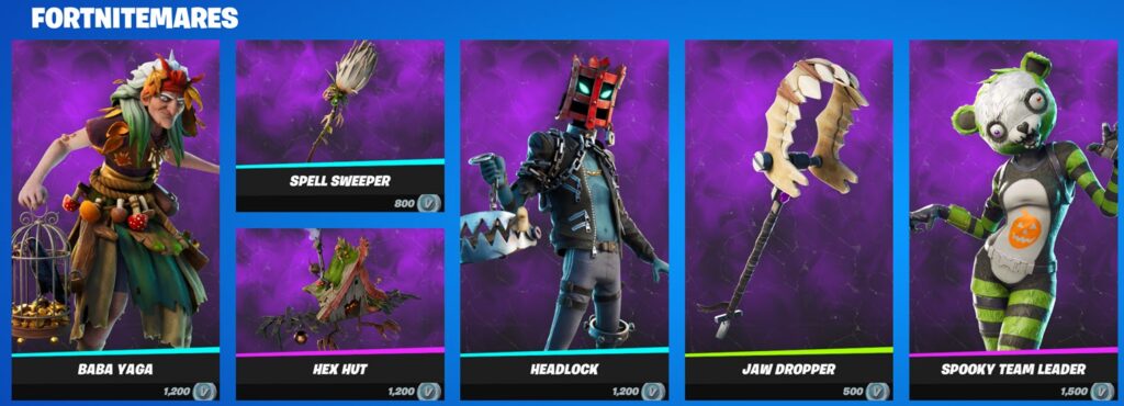 Fortnite Item Shop Fortnitemares Items